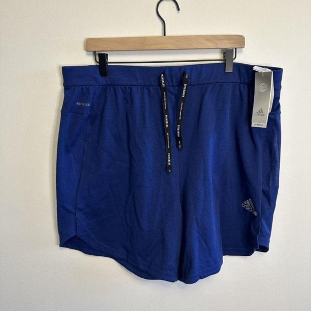 New NWT Mens Adidas Prime Royal Blue Athletic Gym‎ Shorts Size XXL 2XL